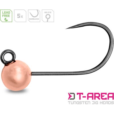 Tête plombée tungstène Delphin T-AREA BL / 5 pcs - cuivrée 4mm/0,6g/#6 - Publicité Tête plombée tungstène Delphin T-AREA BL / 5 pcs - cuivrée 4mm/0,6g/#6 - Publicité