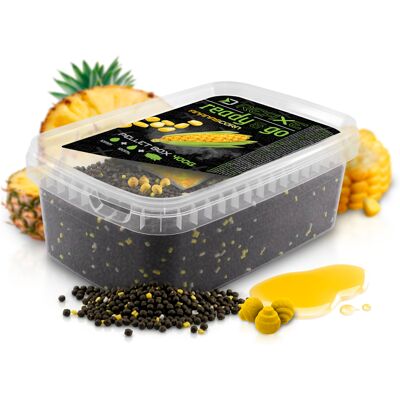 Pelletbox Delphin Reaxe READY&GO; Maïs-ananas/400g+120ml booster+10mm wafters Maïs-ananas - Publicité Pelletbox Delphin Reaxe READY&GO; Maïs-ananas/400g+120ml booster+10mm wafters Maïs-ananas - Publicité