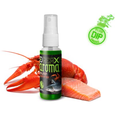 Spray à appât Delphin AromaX/30ml Saumon – écrevisse - Publicité Spray à appât Delphin AromaX/30ml Saumon – écrevisse - Publicité