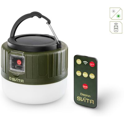 Lampe de camping avec télécommande Delphin SVITA 4W/180lm/3600mAh 4W/180lm/3600mAh - Publicité Lampe de camping avec télécommande Delphin SVITA 4W/180lm/3600mAh 4W/180lm/3600mAh - Publicité
