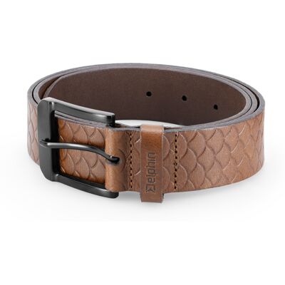 Ceinture en cuir Delphin SCALES 115cm 115cm - Publicité Ceinture en cuir Delphin SCALES 115cm 115cm - Publicité