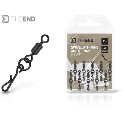 Émerillon avec anneau et clip rapide Delphin TheEND Q-Cast / 10 pcs #4/20kg - Publicité Émerillon avec anneau et clip rapide Delphin TheEND Q-Cast / 10 pcs #4/20kg - Publicité