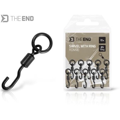 Émerillon avec anneau Delphin TheEND Ronnie 10 pcs #6/13kg - Publicité Émerillon avec anneau Delphin TheEND Ronnie 10 pcs #6/13kg - Publicité