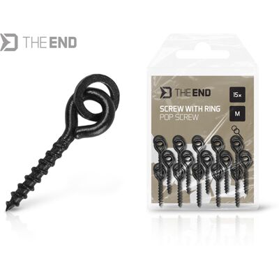 Vis à bouillettes avec anneau Delphin TheEND POP Screw / 15 pcs M - Publicité Vis à bouillettes avec anneau Delphin TheEND POP Screw / 15 pcs M - Publicité