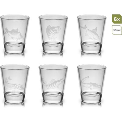 Lot de petits verres Delphin SHOTY 6 en 1 6x55ml 6x55ml - Publicité Lot de petits verres Delphin SHOTY 6 en 1 6x55ml 6x55ml - Publicité