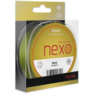 Delphin NEXO 8 vert - Ligne de pêche durable - Publicité Delphin NEXO 8 vert - Ligne de pêche durable - Publicité