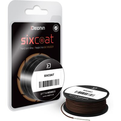Delphin SIXCOAT Skin Line muddy - Gris - 5 m - fishing line - Publicité Delphin SIXCOAT Skin Line muddy - Gris - 5 m - fishing line - Publicité