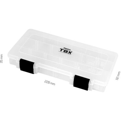 Delphin - TBX One 228-3P - 228x112x35 mm - 3 compartiments - Boîte de rangement - Publicité Delphin - TBX One 228-3P - 228x112x35 mm - 3 compartiments - Boîte de rangement - Publicité