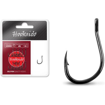 Delphin HKD HAMMER - 10+1 pcs - Brun/Gris - Fishing hook - Publicité Delphin HKD HAMMER - 10+1 pcs - Brun/Gris - Fishing hook - Publicité