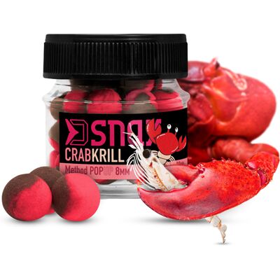Delphin Appât D SNAX POP 12mm/20g Crabe-krill Red, Black, Beige, Silver Crabe-krill - Publicité Delphin Appât D SNAX POP 12mm/20g Crabe-krill Red, Black, Beige, Silver Crabe-krill - Publicité