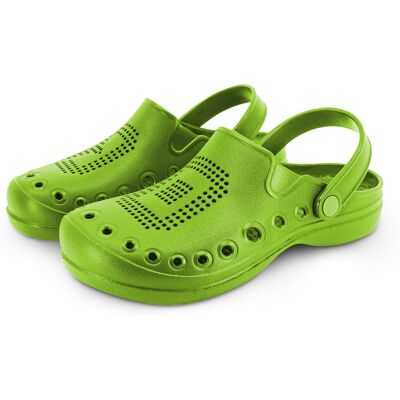 Sabots Delphin OCTO / vert lime 46 Green, Beige, Gray 46 - Publicité Sabots Delphin OCTO / vert lime 46 Green, Beige, Gray 46 - Publicité