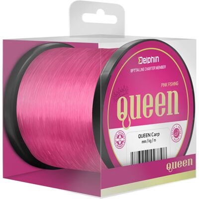 Delphin - QUEEN Carp - rose - 0,30mm - fishing line - Publicité Delphin - QUEEN Carp - rose - 0,30mm - fishing line - Publicité