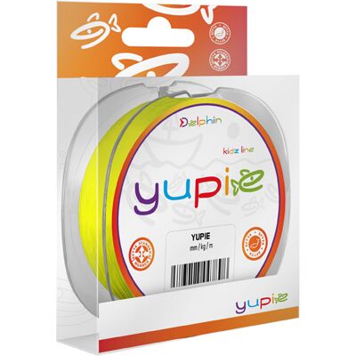 Delphin - YUPIE - Jaune fluo - 0,22mm - Fil de pêche - Publicité Delphin - YUPIE - Jaune fluo - 0,22mm - Fil de pêche - Publicité
