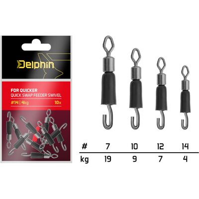 Delphin - FDR Quicker - Gris - 14/4kg - Swivel - Publicité Delphin - FDR Quicker - Gris - 14/4kg - Swivel - Publicité