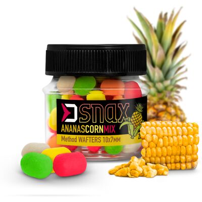 Delphin Appât MIX D SNAX WAFT 10x7mm/20g Maїs-ananas Gold, Black, Beige, Brown Maїs-ananas - Publicité Delphin Appât MIX D SNAX WAFT 10x7mm/20g Maїs-ananas Gold, Black, Beige, Brown Maїs-ananas - Publicité