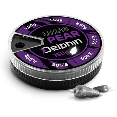 Delphin - LEADS - Poire - Tube - Poids plomb - Publicité Delphin - LEADS - Poire - Tube - Poids plomb - Publicité