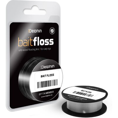 Delphin HOOK Line Bait Floss - Gris - 20lbs - 20m - Line - Publicité Delphin HOOK Line Bait Floss - Gris - 20lbs - 20m - Line - Publicité