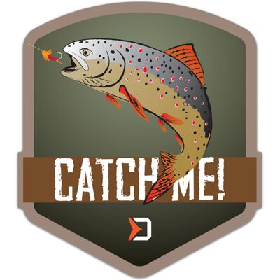 Delphin - CatchME! TRUITE - 9x8cm - Gris - Sticker - Publicité Delphin - CatchME! TRUITE - 9x8cm - Gris - Sticker - Publicité