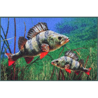 Tapis d'entrée 3D de poissons - Modèle de porte - Publicité Tapis d'entrée 3D de poissons - Modèle de porte - Publicité
