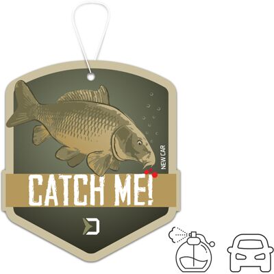 Parfums voiture Delphin CatchME! CARPE New car Gray, Beige, Gold, Silver New car - Publicité Parfums voiture Delphin CatchME! CARPE New car Gray, Beige, Gold, Silver New car - Publicité