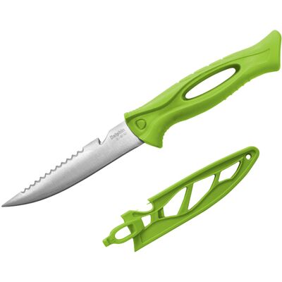 Delphin B-MINI - lame 9,5 cm - vert - beige - knife - Publicité Delphin B-MINI - lame 9,5 cm - vert - beige - knife - Publicité
