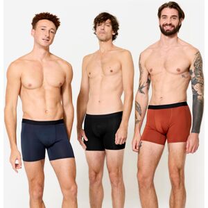 Lot de 3 boxers respirants en microfibre Homme, noir/bleu/rouge - DECATHLON 40 M - Publicité Lot de 3 boxers respirants en microfibre Homme, noir/bleu/rouge - DECATHLON 40 M - Publicité