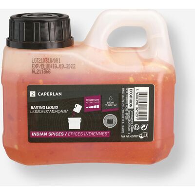 CAPERLAN Liquide d'amorçage Épices indiennes Pêche de la carpe - Publicité CAPERLAN Liquide d'amorçage Épices indiennes Pêche de la carpe - Publicité