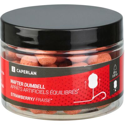 CAPERLAN Dumbell wafter Fraise Pêche de la carpe - Publicité CAPERLAN Dumbell wafter Fraise Pêche de la carpe - Publicité