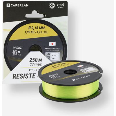 CAPERLAN FIL PÊCHE RFT RESIST FLUO 250M - Publicité CAPERLAN FIL PÊCHE RFT RESIST FLUO 250M - Publicité