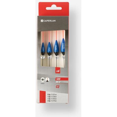 CAPERLAN LOT DE 4 FLOTTEURS C2 POUR LA PECHE AU COUP EN CANAL PF-F500 0,6g/1g/1,5g/2g - Publicité CAPERLAN LOT DE 4 FLOTTEURS C2 POUR LA PECHE AU COUP EN CANAL PF-F500 0,6g/1g/1,5g/2g - Publicité