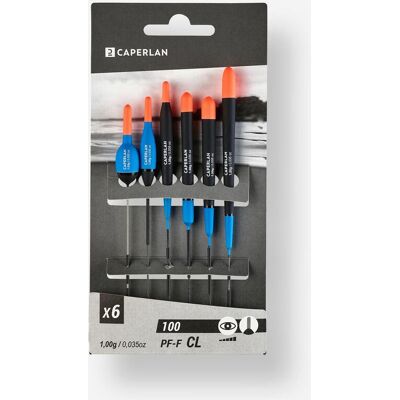 CAPERLAN LOT DE 6 FLOTTEURS PECHE AU COUP F100 CL 1g - Publicité CAPERLAN LOT DE 6 FLOTTEURS PECHE AU COUP F100 CL 1g - Publicité