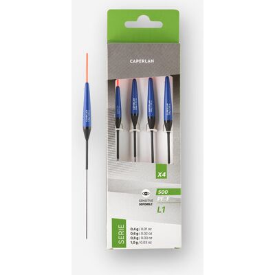 CAPERLAN SERIE DE 4 FLOTTEURS PECHE AU COUP EN ETANG PF-F500 L1 X4 0,4g 0,6g 0,8g 1g - Publicité CAPERLAN SERIE DE 4 FLOTTEURS PECHE AU COUP EN ETANG PF-F500 L1 X4 0,4g 0,6g 0,8g 1g - Publicité