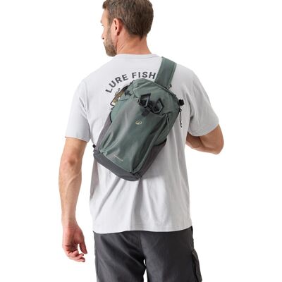 CAPERLAN Sac à bandoulière de pêche 9l - sling bag 100 kaki - Publicité CAPERLAN Sac à bandoulière de pêche 9l - sling bag 100 kaki - Publicité