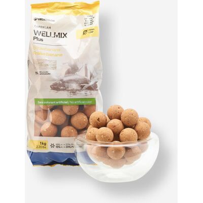 CAPERLAN Bouillettes pêche de la carpe Wellmix Plus 25mm 1kg Strawbanana - Publicité CAPERLAN Bouillettes pêche de la carpe Wellmix Plus 25mm 1kg Strawbanana - Publicité