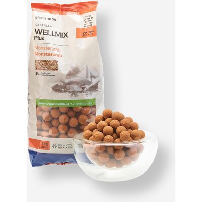 CAPERLAN Bouillettes pêche de la carpe Wellmix Plus 15mm 1kg Monstercrab - Publicité CAPERLAN Bouillettes pêche de la carpe Wellmix Plus 15mm 1kg Monstercrab - Publicité