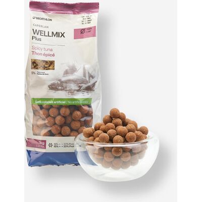 CAPERLAN Bouillettes pêche de la carpe Wellmix Plus 15mm 1kg Spicy Tuna - Publicité CAPERLAN Bouillettes pêche de la carpe Wellmix Plus 15mm 1kg Spicy Tuna - Publicité