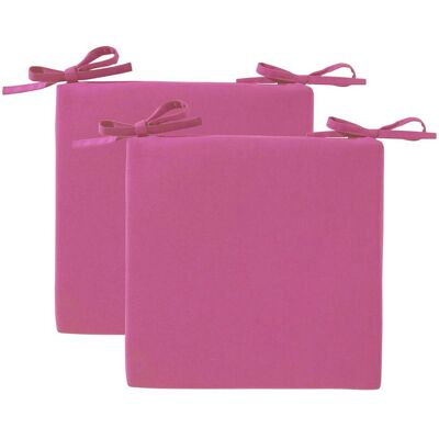 Becquet Lot de 2 galettes unie carrée spécial extérieur - Rose framboise 40 x 40 cm unisex - Publicité Becquet Lot de 2 galettes unie carrée spécial extérieur - Rose framboise 40 x 40 cm unisex - Publicité