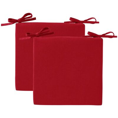 Becquet Lot de 2 galettes unie carrée spécial extérieur - Rouge 40 x 40 cm unisex - Publicité Becquet Lot de 2 galettes unie carrée spécial extérieur - Rouge 40 x 40 cm unisex - Publicité