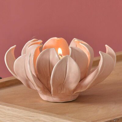 Becquet Photophore fleur ouverte en céramique EXTAR rose unisex - Publicité Becquet Photophore fleur ouverte en céramique EXTAR rose unisex - Publicité