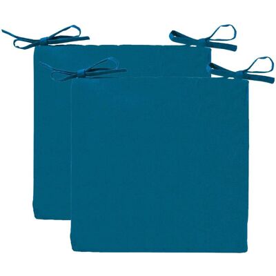 Becquet Lot de 2 galettes chaise enduite GA.PANGO carrée spécial extérieur-bleu paon 40 x 40 cm unisex - Publicité Becquet Lot de 2 galettes chaise enduite GA.PANGO carrée spécial extérieur-bleu paon 40 x 40 cm unisex - Publicité