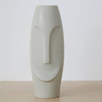 Becquet Grand vase FACES gris en cémarique unisex - Publicité Becquet Grand vase FACES gris en cémarique unisex - Publicité