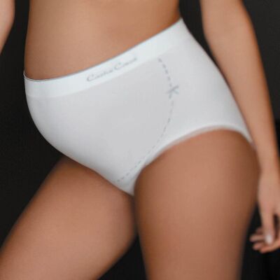 Cache Coeur Culotte de grossesse taille haute - ivoire L unisex - Publicité Cache Coeur Culotte de grossesse taille haute - ivoire L unisex - Publicité