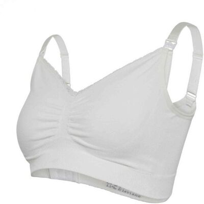 Soutien-gorge de grossesse et allaitement biologique - Blanc Carriwell en coton S unisex - Publicité Soutien-gorge de grossesse et allaitement biologique - Blanc Carriwell en coton S unisex - Publicité