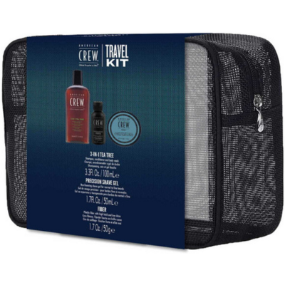 Kit de Voyage American Crew - Soins Cheveux & Corps pour Hommes - Publicité Kit de Voyage American Crew - Soins Cheveux & Corps pour Hommes - Publicité