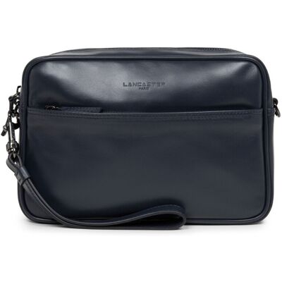 Lancaster Maroquinerie Pochette en cuir bleue male - Publicité Lancaster Maroquinerie Pochette en cuir bleue male - Publicité