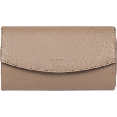 Hexagona Pochette de soirée - Cuir de vachette - Écorce - Confort beige female - Publicité Hexagona Pochette de soirée - Cuir de vachette - Écorce - Confort beige female - Publicité