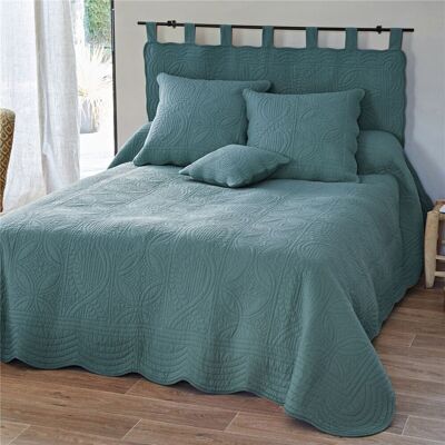 Becquet Boutis uni en coton BAILLARGUES bleu canard 250 x 250 cm unisex - Publicité Becquet Boutis uni en coton BAILLARGUES bleu canard 250 x 250 cm unisex - Publicité