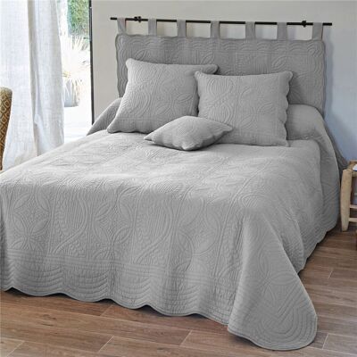 Becquet Tête de lit en boutis uni coton BAILLARGUES - Gris Perle 65 x 90 cm unisex - Publicité Becquet Tête de lit en boutis uni coton BAILLARGUES - Gris Perle 65 x 90 cm unisex - Publicité