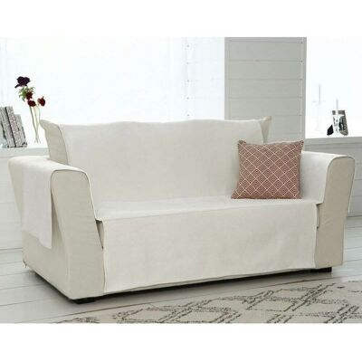 Becquet Protège canapé universels aspect velours grainé- blanc écru 150 x 190 cm unisex - Publicité Becquet Protège canapé universels aspect velours grainé- blanc écru 150 x 190 cm unisex - Publicité