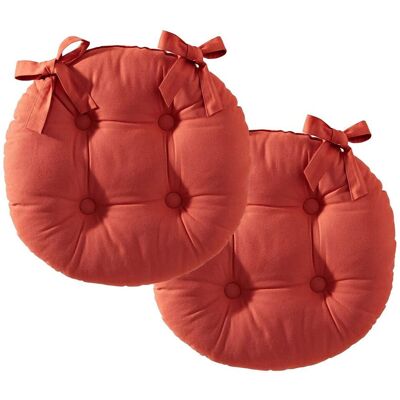 Becquet Lot de 2 galettes rondes - rouge tomette 40 cm unisex - Publicité Becquet Lot de 2 galettes rondes - rouge tomette 40 cm unisex - Publicité